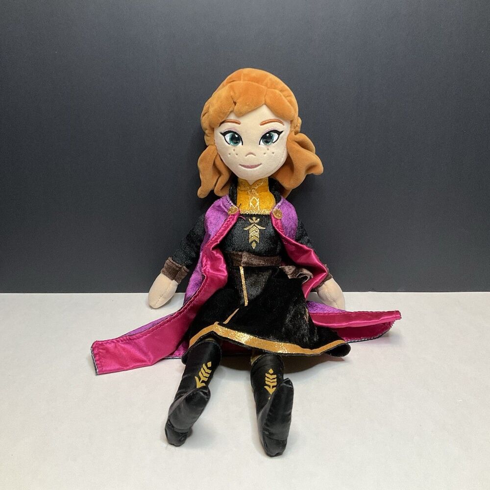 Ty Sparkle Frozen Anna Princess Doll Disney Black Purple 16" Plush Stuffed 2021